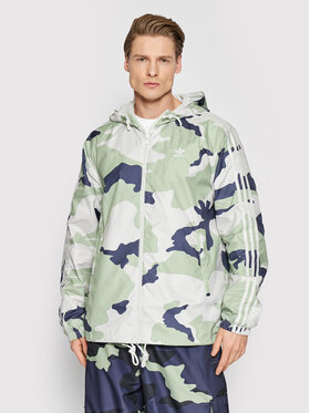 adidas adidas Преходно яке Graphics Camo HF4877 Зелен Regular Fit
