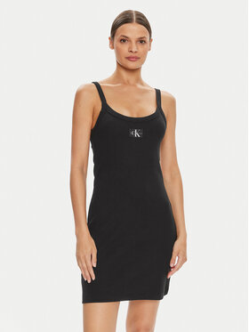 Calvin Klein Jeans Calvin Klein Jeans Rochie de vară J20J223516 Negru Slim Fit