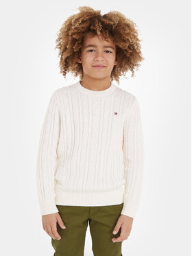 Tommy Hilfiger Tommy Hilfiger Sweter KB0KB08512 Biały Regular Fit