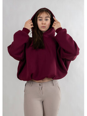 DKaren Sport DKaren Sport Bluza B27 Bordowy Balloon Fit
