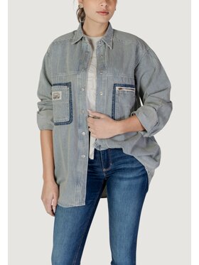 REPLAY REPLAY Bluzka W2188.000.850 89A Niebieski To Fit