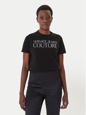 Versace Jeans Versace Jeans T-Shirt 80HAHT09 Schwarz Regular Fit