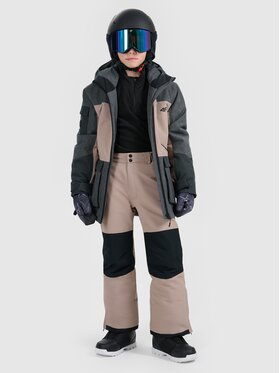 4F 4F Kurtka snowboardowa 4FJRAW25TTJAU1039-82S Brązowy Oversize