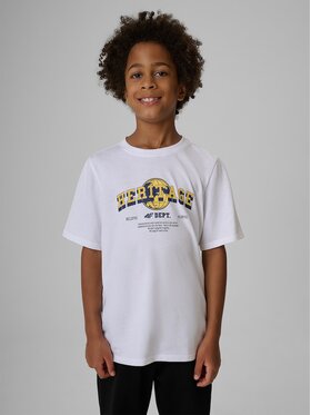 4F 4F T-Shirt 4FJRAW26TTSHM4523-10S Biały Regular Fit