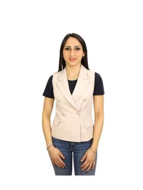 Yes Zee Yes Zee Kamizelka Gilet donna Różowy Slim Fit