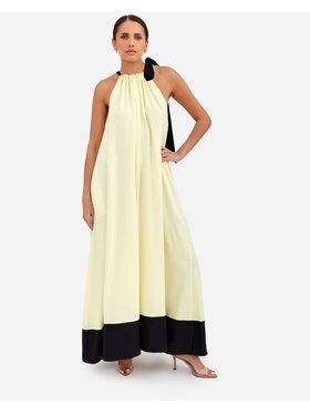 TOTU TOTU Sukienka letnia Yellow Mood Żółty Oversize