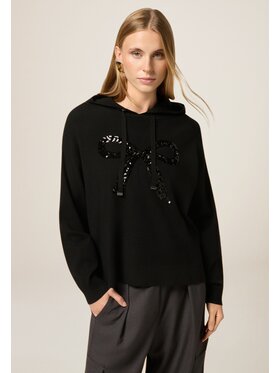 Oltre Oltre Kardigan M391J105136N033 Czarny Regular Fit