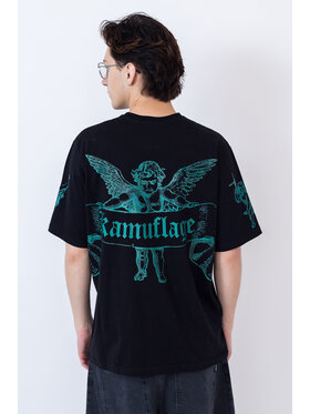 Kamuflage Kamuflage T-Shirt 666 Czarny Relaxed Fit