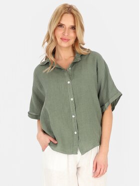 Perso Perso Bluzka CHCE255028F Khaki Regular Fit