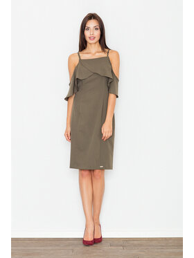 FIGL FIGL Šaty M478 Khaki Regular Fit