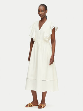 Tommy Hilfiger Tommy Hilfiger Sommerkleid WW0WW51049 Weiß Regular Fit