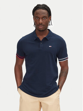Tommy Jeans Tommy Jeans Polo Flag Cuff DM0DM21306 Granatowy Slim Fit