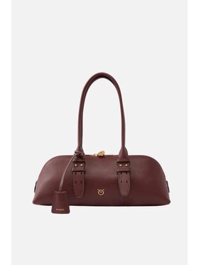 PINKO PINKO Torebka Bowling Bag Horizontal Big Czerwony ciemny