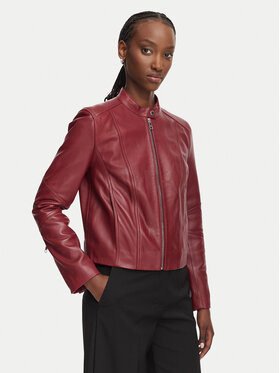 BOSS BOSS Giacca di pelle Saleste1 50545625 Rosso Regular Fit