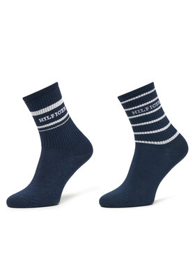Tommy Hilfiger Tommy Hilfiger 2er-Set hohe Damensocken 701236457 Dunkelblau