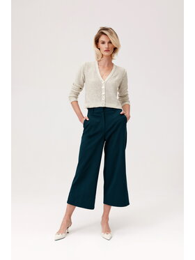 TOTU TOTU Spodnie damskie CULOTTE Granatowy Wide Leg