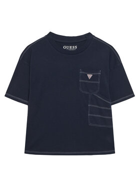 Guess Guess T-Shirt L6RI07 K8HM4 Tmavomodrá Regular Fit