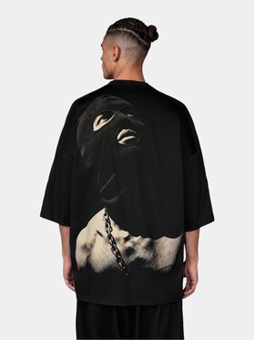 MADE BY SOCIETY MADE BY SOCIETY T-Shirt Tricou REDACTED - T17305 Czarny Basic Fit