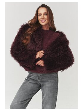 Makadamia Makadamia Futro C1 Bordowy Short Fit