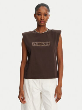 Patrizia Pepe Patrizia Pepe T-Shirt 2M4423/J274-B825 Καφέ Regular Fit