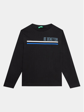 United Colors Of Benetton United Colors Of Benetton Bluzka 3I1XC10D7 Czarny Regular Fit
