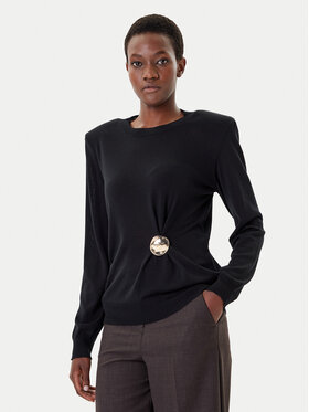 Simona Corsellini Simona Corsellini Pulover A25CPMGE0301 Negru Regular Fit