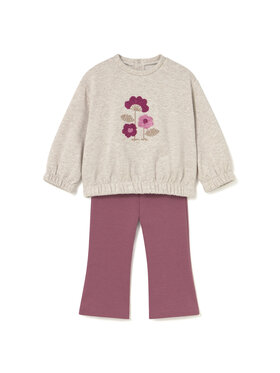 Mayoral Mayoral Set majica dugih rukava i leggins 2740 Bež Regular Fit