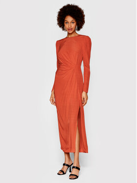 TWINSET TWINSET Φόρεμα κοκτέιλ 222TP2090 Πορτοκαλί Regular Fit