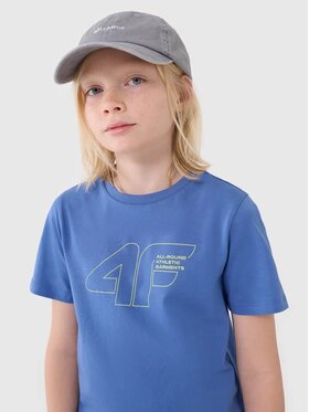 4F 4F T-Shirt 4FJWSS25TTSHM2185-34S Niebieski Regular Fit