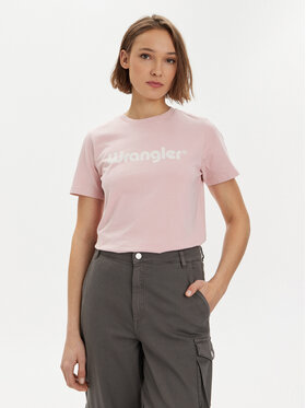 Wrangler Wrangler T-Shirt 112350309 Różowy Regular Fit