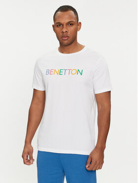 United Colors Of Benetton United Colors Of Benetton Тишърт 3I1XU100A Бял Regular Fit