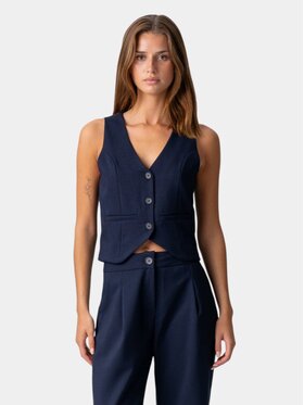 TeeShoppen TeeShoppen Kamizelka 'Basic Collection' Granatowy Regular Fit