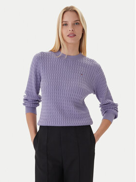 Tommy Hilfiger Tommy Hilfiger Пуловер Fine WW0WW44993 Виолетов Regular Fit