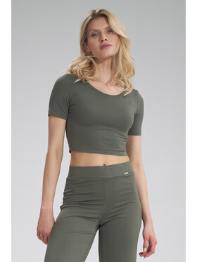 FIGL FIGL Bluzka M748 Khaki Regular Fit