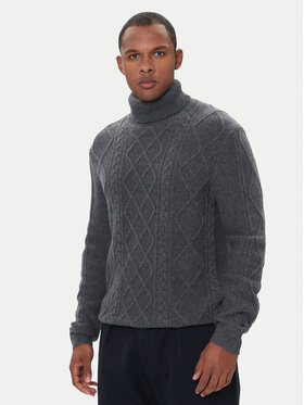 Tommy Hilfiger Tommy Hilfiger Bluză cu gât MW0MW40914 Gri Regular Fit