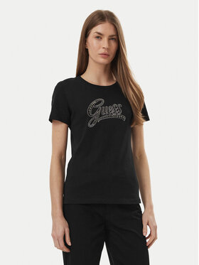 Guess Guess Футболка W6BI21 K6040 Чорний Regular Fit