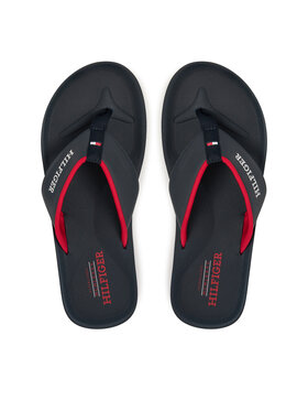 Tommy Hilfiger Tommy Hilfiger Čības uz pirksta Padded Comfort Hilfiger B Sandal FM0FM05440 Tumši zils
