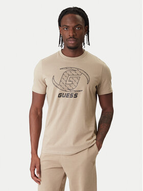 Guess Guess Tricou Z6RI06 I3Z14 Bej Regular Fit