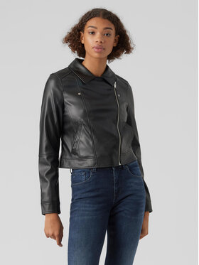 Vero Moda Vero Moda Bunda z imitácie kože Bella 10278269 Čierna Regular Fit
