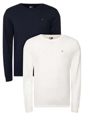 Tommy Jeans Tommy Jeans Komplet majic z dolgimi rokavi﻿ DM0DM22148 Mornarsko modra Slim Fit
