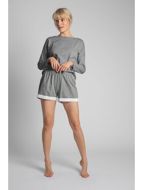 LaLupa  LaLupa Szorty piżamowe LA042 Szary Comfortable Fit