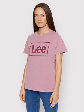 Lee Lee T-Shirt Graphic L44PUZUJ Fioletowy Regular Fit