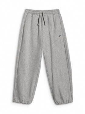 4F 4F Spodnie dresowe CAMPUS VIBES Szary jasny Loose Fit