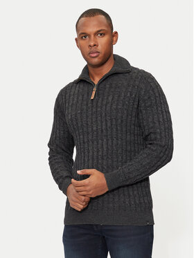 INDICODE INDICODE Svetr Rufus 35-026 Šedá Regular Fit