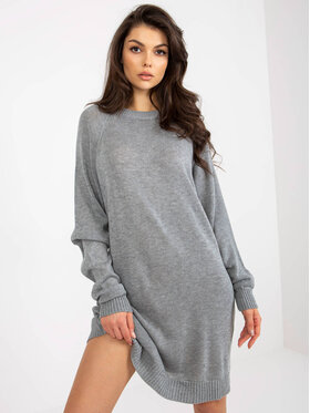 BADU BADU Sweter 213357 Szary Regular Fit