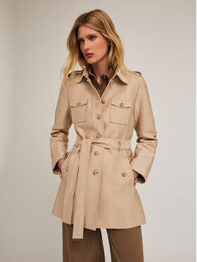 Motivi Motivi Cappotto invernale 0071Q000585N002 Crema Slim Fit