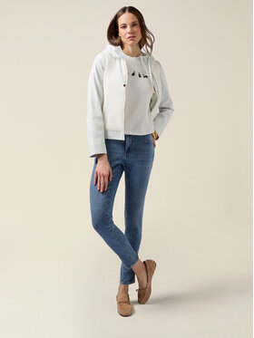 Oltre Oltre Jeansy P573R108900N024 Turkusowy Skin Fit