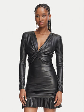 Elisabetta Franchi Elisabetta Franchi Vestito in similpelle AB-989-66E2-V400 Nero Slim Fit