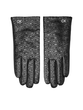 Calvin Klein Calvin Klein Dámske rukavice Re-Lock Emb/Deb Leather Gloves K60K611165 Čierna
