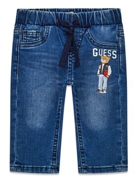 Guess Kids Guess Kids Kalhoty z materiálu 183016 Modrá Regular Fit